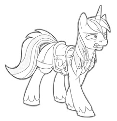 Size: 969x1000 | Tagged: safe, artist:secoh2000, shining armor, g4, male, monochrome, solo