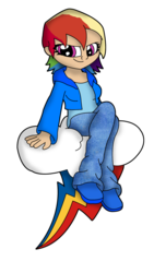 Size: 670x1192 | Tagged: safe, artist:rainheart94, rainbow dash, human, g4, female, humanized, solo