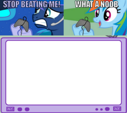 Size: 782x698 | Tagged: safe, princess luna, rainbow dash, gamer luna, g4, exploitable, exploitable meme, gamer meme, gamerdash, template, tv meme