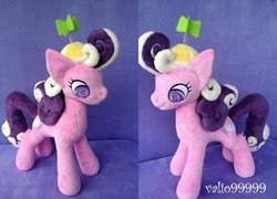 Size: 1024x739 | Tagged: safe, artist:valio99999, screwball, g4, commission, customized toy, doll, hat, irl, photo, plushie, propeller hat, swirly eyes