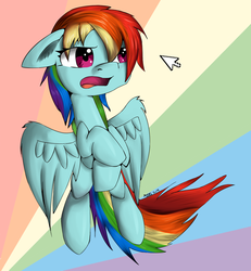 Size: 1101x1189 | Tagged: safe, artist:strangemoose, rainbow dash, g4, cursor, female, solo