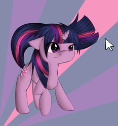 Size: 1332x1429 | Tagged: safe, artist:strangemoose, twilight sparkle, g4, cursor, female, solo