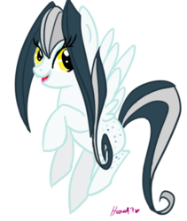 Size: 400x474 | Tagged: safe, artist:xenacee, oc, oc only, pegasus, pony, solo