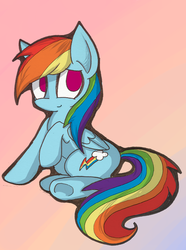 Size: 872x1175 | Tagged: safe, artist:spectrumvoltage, rainbow dash, g4, female, paint tool sai, solo