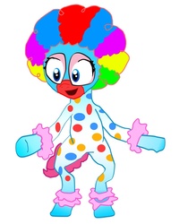 Size: 800x1000 | Tagged: safe, artist:rainheart94, pinkie pie, earth pony, pony, g4, afro circus, clothes, clown, costume, cute, diapinkes, female, madagascar (dreamworks), madagascar 3: europe's most wanted, mare, marty, pinkie clown, polka dots, solo