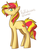 Size: 542x701 | Tagged: safe, artist:koshi-doshi, sunset shimmer, pony, unicorn, g4, looking up, rule 63, solo, sunset glare