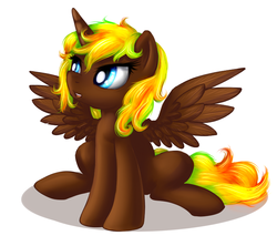 Size: 835x740 | Tagged: safe, artist:equie, oc, oc only, oc:equie, alicorn, pony, alicorn oc, cute, sitting, solo, spread wings, wings