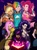 Size: 900x1204 | Tagged: safe, artist:denimecho, applejack, fluttershy, pinkie pie, rainbow dash, rarity, twilight sparkle, human, g4, action poster, dark skin, glowing, humanized, mane six