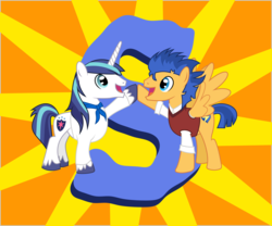 Size: 6000x5003 | Tagged: safe, artist:masem, flash sentry, shining armor, pegasus, pony, unicorn, equestria girls, g4, absurd resolution, crossover, dean venture, equestria girls ponified, hank venture, male, ponified, stallion, sunburst background, the venture bros., vector