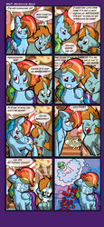Size: 748x1630 | Tagged: safe, artist:theburningdonut, rainbow dash, snips, g4, 20% cooler, begging, catchphrase, comic, crying, fanboy, soul, soulless