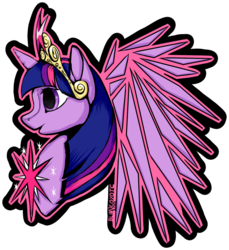 Size: 1053x1150 | Tagged: safe, artist:blindcoyote, twilight sparkle, alicorn, pony, g4, big crown thingy, female, mare, simple background, solo, transparent background, twilight sparkle (alicorn)