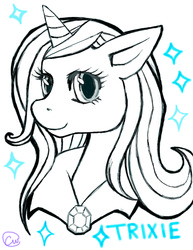 Size: 1280x1656 | Tagged: safe, artist:charmysketches, trixie, pony, unicorn, g4, female, mare, smiling, solo