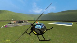 Size: 1366x768 | Tagged: safe, rainbow dash, g4, 3d, awesome, gmod, helicopter