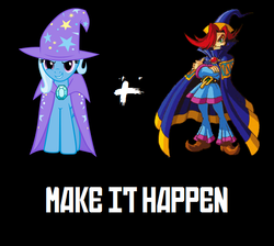 Size: 573x513 | Tagged: safe, trixie, g4, crossover, exploitable meme, make it happen, ralph, the legend of zelda, the legend of zelda: oracle of ages