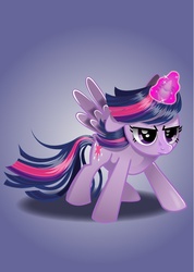 Size: 599x842 | Tagged: safe, artist:monsterswonderland, twilight sparkle, alicorn, pony, g4, female, magic, mare, solo, twilight sparkle (alicorn)