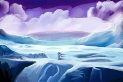 Size: 1500x1000 | Tagged: safe, artist:khyperia, princess celestia, g4, female, scenery, snow, solo