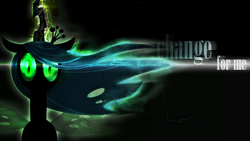 Size: 1344x756 | Tagged: safe, artist:finaglerific, queen chrysalis, changeling, changeling queen, g4, crown, dark, female, jewelry, regalia, vector, wallpaper