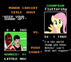 Size: 768x672 | Tagged: safe, edit, fluttershy, g4, little mac (punch-out!!), nintendo, nintendo entertainment system, punch-out!!