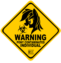 Size: 1850x1900 | Tagged: safe, artist:wolfjedisamuel, rainbow dash, g4, biohazard, sign, warning