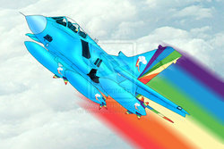 Size: 900x600 | Tagged: safe, artist:bloodwolf23, rainbow dash, g4, airplane dash, panavia tornado, plane, solo