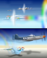 Size: 1300x1600 | Tagged: safe, artist:gonein10seconds, rainbow dash, pegasus, pony, g4, aircraft, airplane dash, f-22 raptor, fighter, jet, jet fighter, lockheed corporation, p-51 mustang, plane