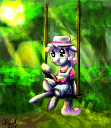 Size: 1518x1743 | Tagged: safe, artist:duh-veed, sweetie belle, g4, female, solo, swing