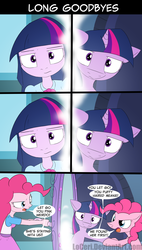 Size: 3200x5650 | Tagged: safe, artist:loceri, pinkie pie, twilight sparkle, alicorn, earth pony, human, pony, equestria girls, g4, my little pony equestria girls, comic, dialogue, female, human ponidox, jimmy timmy power hour 2: when nerds collide, magic mirror, mirror, mirror portal, pulling, the adventures of jimmy neutron: boy genius, the fairly oddparents, tug of war, twilight sparkle (alicorn)