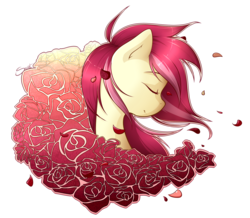Size: 1250x1091 | Tagged: safe, artist:secret-pony, roseluck, g4, female, rose, rose petals, solo