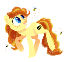 Size: 700x672 | Tagged: safe, artist:toodles3702, bumblesweet, bee, earth pony, pony, g4, bumbledorable, female, mare, simple background, solo, white background