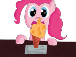 Size: 4000x3000 | Tagged: safe, artist:dragonfoorm, pinkie pie, g4, female, ice cream, simple background, solo, transparent background