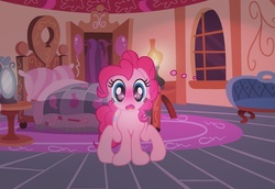 Size: 675x464 | Tagged: safe, artist:surgicalarts, pinkie pie, g4, blushing, female, solo, thepinkling