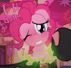 Size: 421x402 | Tagged: safe, artist:surgicalarts, pinkie pie, changeling, g4, female, solo, thepinkling, transformation