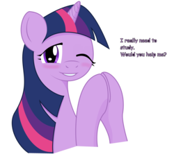 Size: 4500x4000 | Tagged: safe, artist:lordzid, twilight sparkle, pony, g4, absurd resolution, blushing, bronybait, female, mare, solo