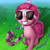 Size: 2000x2000 | Tagged: safe, artist:deathpwny, pinkie pie, g4, alternate hairstyle, female, pedalcopter, pinkiecopter, ponytail, solo, sunglasses