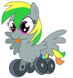 Size: 5000x5339 | Tagged: safe, artist:lightningbolt, artist:php87, edit, oc, oc only, oc:wheely bopper, g4, :p, absurd resolution, show accurate, solo, tongue out, vector