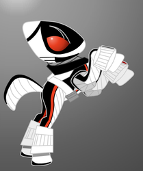 Size: 524x626 | Tagged: safe, artist:my-star-seeker, pony, kamen rider, kamen rider fourze, ponified, rearing, solo