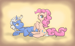 Size: 3271x2000 | Tagged: safe, artist:yokkishai, pinkie pie, pokey pierce, g4, female, male, ship:pokeypie, straight