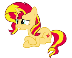 Size: 2500x2000 | Tagged: dead source, safe, artist:the-crystal-rarity, sunset shimmer, pony, unicorn, g4, magical mystery cure, female, i've got to find a way, sad, simple background, solo, transparent background, vector