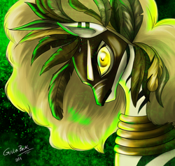 Size: 1788x1700 | Tagged: safe, artist:giuliabeck, zecora, zebra, g4, female, mask, nightmare zecora, nightmarified, solo