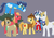 Size: 900x635 | Tagged: safe, artist:xendyl, big macintosh, braeburn, doctor whooves, prince blueblood, shining armor, soarin', time turner, earth pony, pony, g4, male, stallion