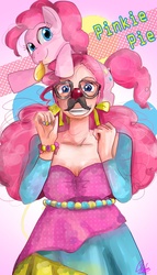 Size: 800x1400 | Tagged: safe, artist:chika_rosio, pinkie pie, human, g4, female, human ponidox, humanized, mask, solo