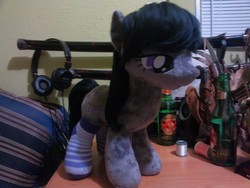 Size: 1280x960 | Tagged: safe, artist:tres-apples, octavia melody, g4, clothes, irl, photo, plushie, socks, striped socks