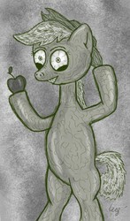 Size: 752x1280 | Tagged: safe, artist:wolver87, applejack, earth pony, pony, g4, apple, bipedal, female, obligatory apple, solo