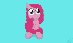 Size: 1280x752 | Tagged: safe, artist:wolver87, pinkie pie, g4, female, filly, solo, tail bite