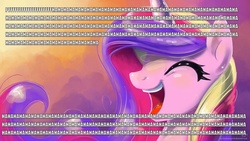 Size: 1894x1066 | Tagged: safe, artist:kp-shadowsquirrel edits, edit, princess cadance, g4, impact font, invisible tickles, laughing, reaction image