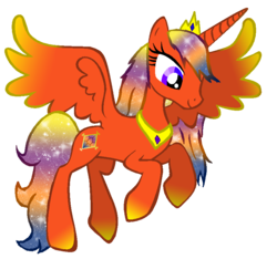 Size: 848x794 | Tagged: safe, artist:pinkpopcornwithsoda, artist:skittles91000, oc, oc only, alicorn, pony, alicorn oc, princess aurora sky, solo