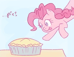 Size: 657x508 | Tagged: safe, artist:biscuitpone, pinkie pie, g4, female, pie, solo