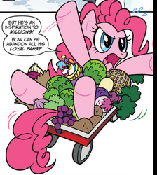 Size: 342x382 | Tagged: safe, idw, official comic, pinkie pie, g4, spoiler:comic, fruit