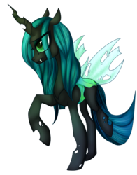 Size: 1311x1675 | Tagged: safe, artist:tamufisi, queen chrysalis, changeling, changeling queen, g4, fangs, female, solo, transparent wings, wings