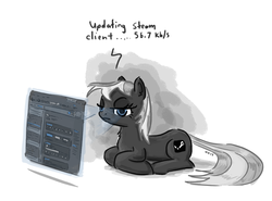 Size: 1000x738 | Tagged: safe, artist:king-kakapo, earth pony, pony, ponified, solo, steam, steam (software)